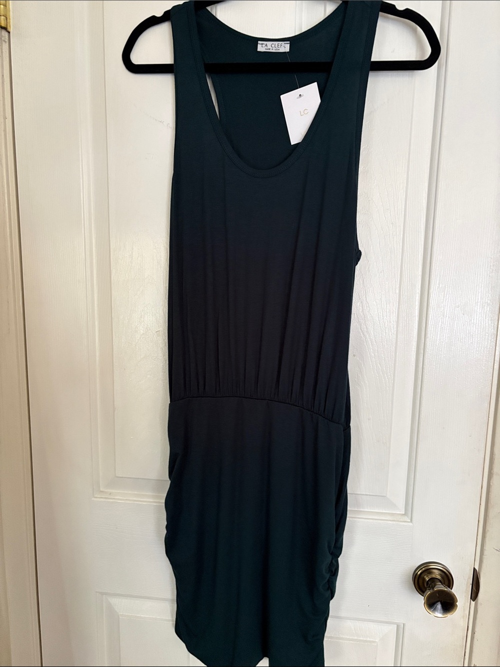LaClef Dark Teal Sleeveless Casual Dress
